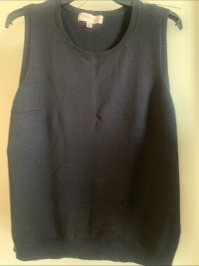 Philosophy Navy Sleeveless Knit Tank black size Large